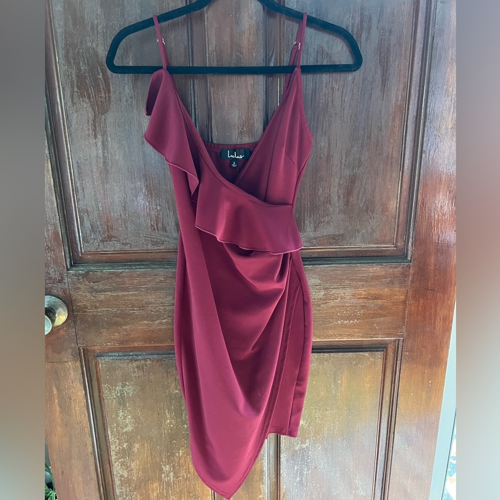 Lulus asymmetrical bodycon dress size small